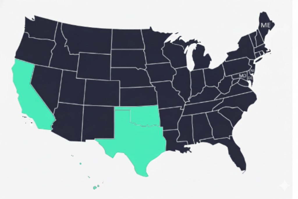 US Service Areas Map